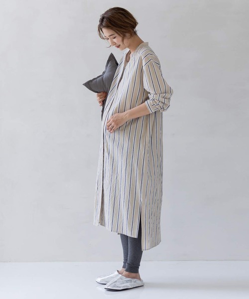 フェリシモMama(フェリシモママ)の「Moredde マタニティから産後も使える しめつけないのが心地いいウエストクロス仕様のリブレギンス(マタニティウェア/グッズ・レディース・グレー/ブラック/ダークグレー・MEDIUM/LARGE/X-LARGE/XX-LARGE)」の10枚目の写真