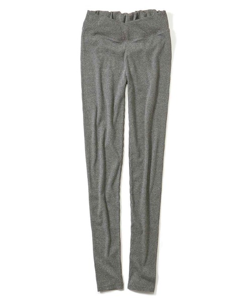 フェリシモMama(フェリシモママ)の「Moredde マタニティから産後も使える しめつけないのが心地いいウエストクロス仕様のリブレギンス(マタニティウェア/グッズ・レディース・グレー/ブラック/ダークグレー・MEDIUM/LARGE/X-LARGE/XX-LARGE)」の21枚目の写真