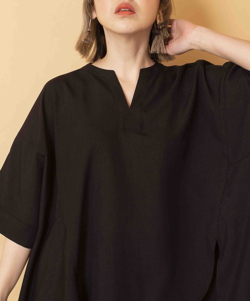 OSMOSIS(オズモーシス)の「フレアーヘムブラウス(シャツ/ブラウス・レディース・ブルー/ブラック/ホワイト・ONE SIZE)」の11枚目の写真