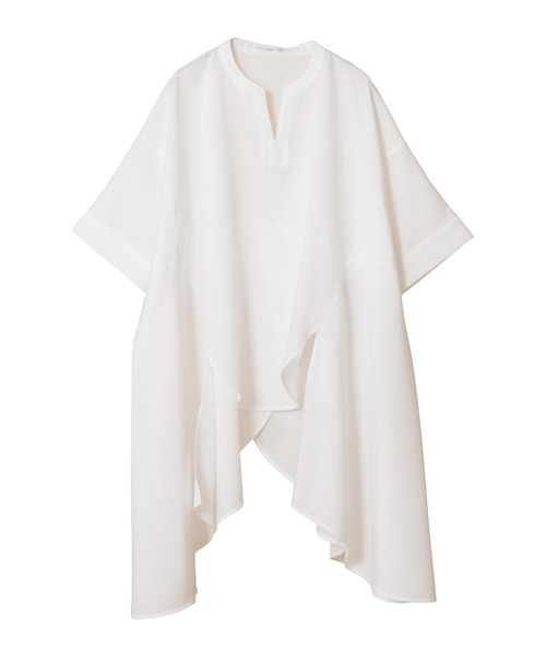 OSMOSIS(オズモーシス)の「フレアーヘムブラウス(シャツ/ブラウス・レディース・ブルー/ブラック/ホワイト・ONE SIZE)」の6枚目の写真