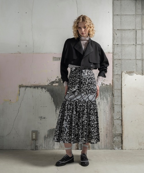 mintdesigns（ミントデザインズ）の「POTTERY SKIRT / ポッタリースカート（スカート・レディース・ブラック/ブルー・2）」の10枚目の写真