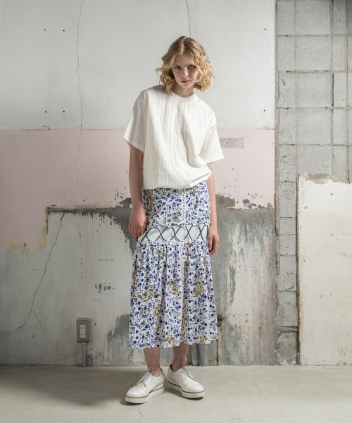 mintdesigns（ミントデザインズ）の「POTTERY SKIRT / ポッタリースカート（スカート・レディース・ブラック/ブルー・2）」の5枚目の写真