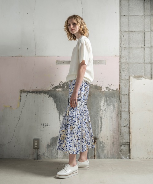 mintdesigns（ミントデザインズ）の「POTTERY SKIRT / ポッタリースカート（スカート・レディース・ブラック/ブルー・2）」の8枚目の写真