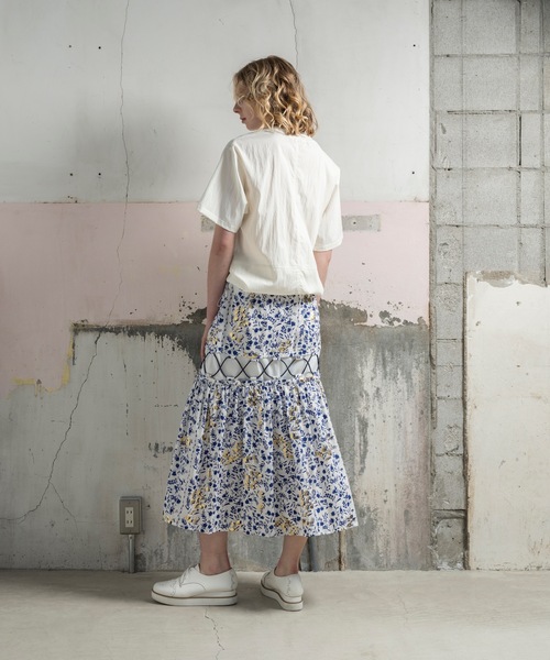 mintdesigns（ミントデザインズ）の「POTTERY SKIRT / ポッタリースカート（スカート・レディース・ブラック/ブルー・2）」の9枚目の写真