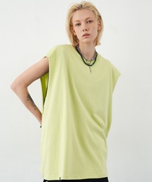 AIVER　16/-ウォッシュ天竺ワイドN/S TEE