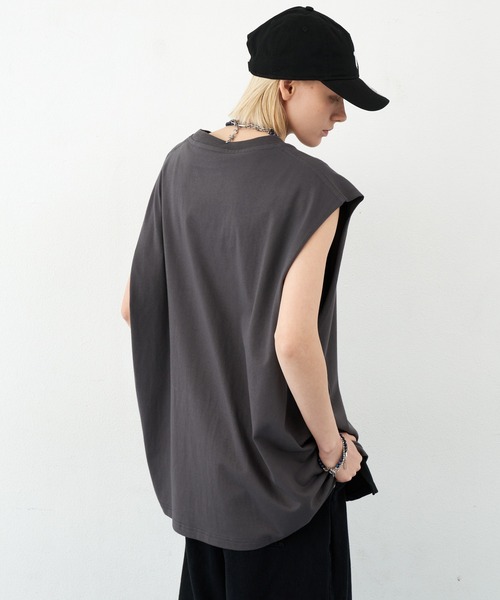 AIVER（アイバー）の「AIVER　16/-ウォッシュ天竺ワイドN/S TEE（Tシャツ/カットソー・メンズ・ブラック/ホワイト/チャコールグレー/イエロー・SMALL/MEDIUM/LARGE）」の17枚目の写真