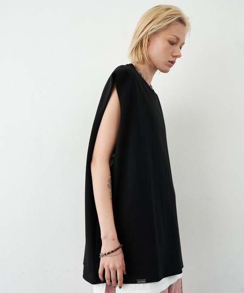 AIVER（アイバー）の「AIVER　16/-ウォッシュ天竺ワイドN/S TEE（Tシャツ/カットソー・メンズ・ブラック/ホワイト/チャコールグレー/イエロー・SMALL/MEDIUM/LARGE）」の14枚目の写真