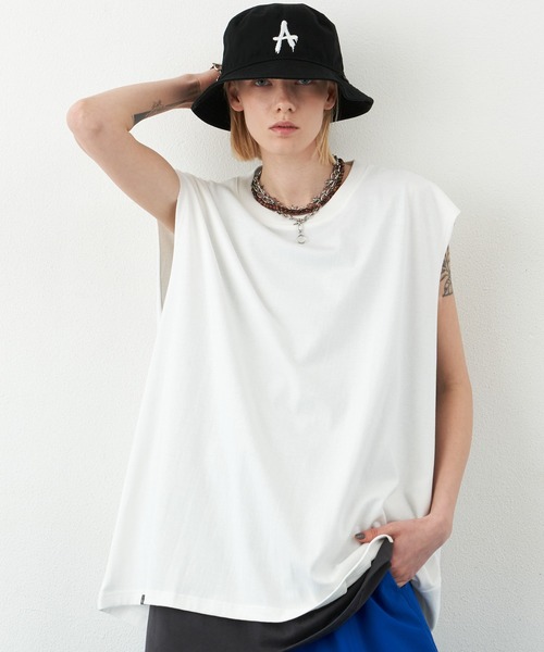 AIVER（アイバー）の「AIVER　16/-ウォッシュ天竺ワイドN/S TEE（Tシャツ/カットソー・メンズ・ブラック/ホワイト/チャコールグレー/イエロー・SMALL/MEDIUM/LARGE）」の21枚目の写真