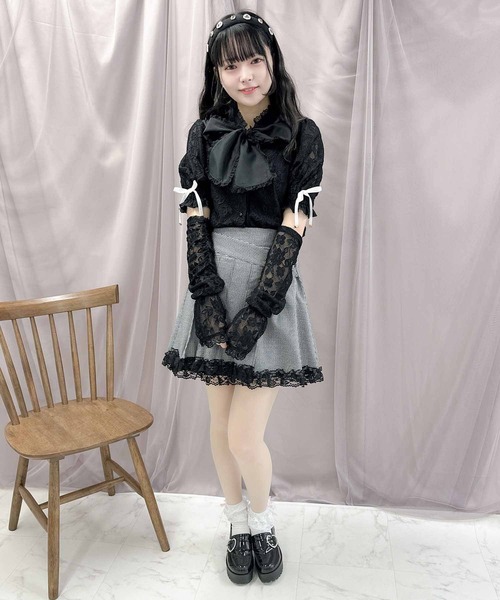 ROJITA(ロジータ)の「アームウォーマー付レーストップス(Tシャツ/カットソー・レディース・ブラック/ホワイト/ピンク・FREE)」の21枚目の写真