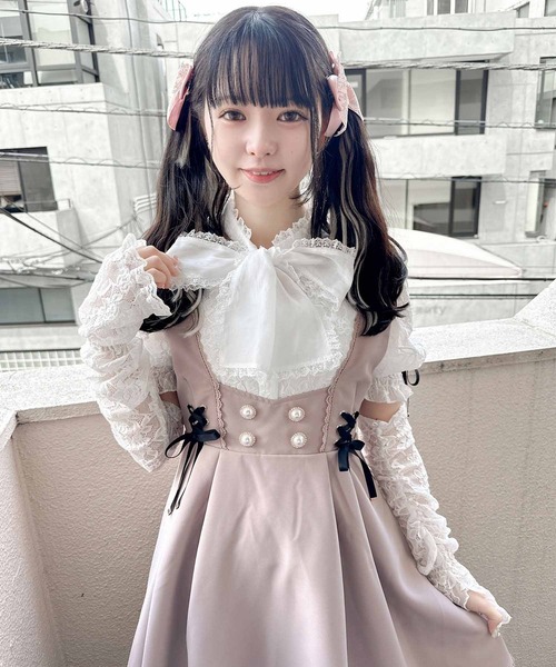 RODARTE 売れ筋商品|||ロダルタ Tシャツ トップス レディース Tops White ROJITA（ロジータ）の「アームウォーマー付レーストップス（T