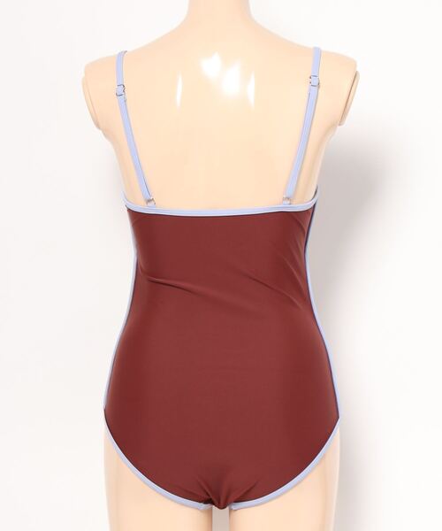 QFORON(キュフォロン)の「カットアウトパイピングワンピース水着(水着・レディース・ブラウン・LL/L/M)」の19枚目の写真