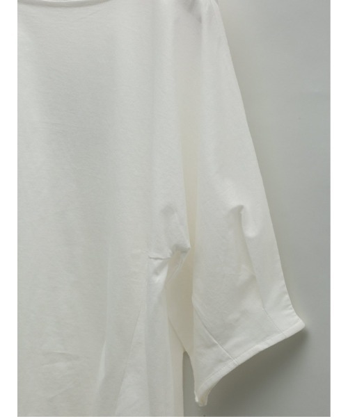 MARLENE JOBERT（マルレーヌ　ジョベル）の「【接触冷感 コットン100%】マルレーヌジョベル/MARLENE JOBERT 5分袖タック入り クルーTシャツ（Tシャツ/カットソー・レディース・イエロー/ホワイト/ネイビー/サックスブルー/オレンジ・MEDIUM/LARGE）」の16枚目の写真