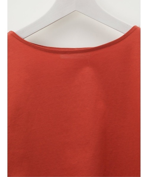 MARLENE JOBERT（マルレーヌ　ジョベル）の「【接触冷感 コットン100%】マルレーヌジョベル/MARLENE JOBERT 5分袖タック入り クルーTシャツ（Tシャツ/カットソー・レディース・イエロー/ホワイト/ネイビー/サックスブルー/オレンジ・MEDIUM/LARGE）」の20枚目の写真