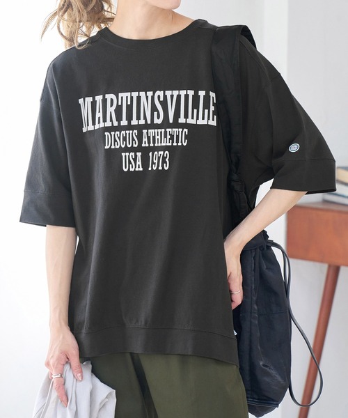 ROPE' PICNIC（ロペピクニック）の「【DISCUS ATHLETIC/ディスカス アスレチック】BIG Tシャツ（Tシャツ/カットソー・レディース・グレー/ブラック・38）」の2枚目の写真