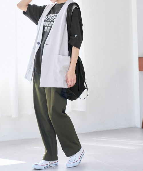 ROPE' PICNIC（ロペピクニック）の「【DISCUS ATHLETIC/ディスカス アスレチック】BIG Tシャツ（Tシャツ/カットソー・レディース・グレー/ブラック・38）」の3枚目の写真