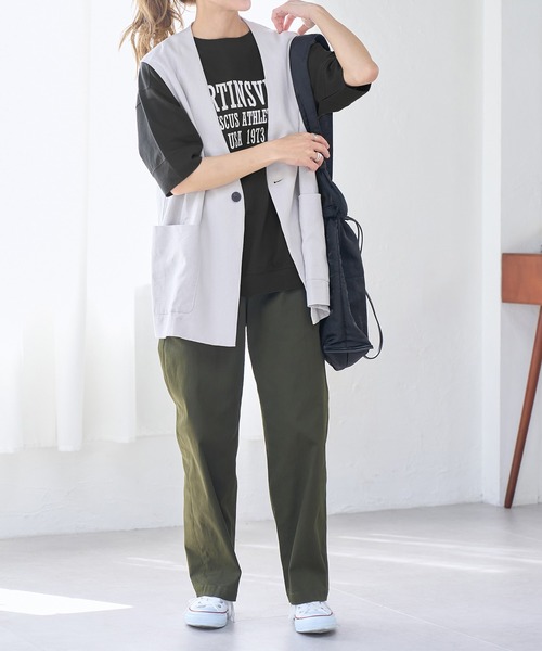 ROPE' PICNIC（ロペピクニック）の「【DISCUS ATHLETIC/ディスカス アスレチック】BIG Tシャツ（Tシャツ/カットソー・レディース・グレー/ブラック・38）」の14枚目の写真