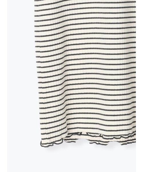 Samansa Mos2（サマンサ モスモス）の「テレコ柄アソートノースリーブ（タンクトップ・レディース・ブラウン/オフホワイト/キナリ/チャコールグレー・F）」の9枚目の写真