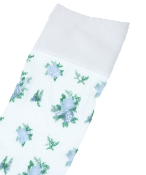 Candy Stripper（キャンディストリッパー）の「FLORAL SHEER ソックス（ソックス/靴下・レディース・ブラック/クリア・FREE）」の4枚目の写真