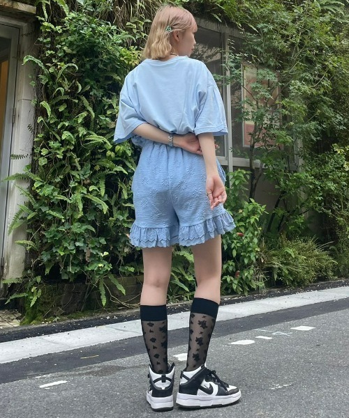 Candy Stripper（キャンディストリッパー）の「FLORAL SHEER ソックス（ソックス/靴下・レディース・ブラック/クリア・FREE）」の8枚目の写真