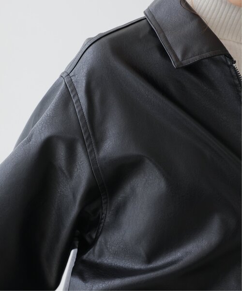 frames RAY CASSIN（フレームスレイカズン）の「合皮ブルゾン（ブルゾン・レディース・ブラック/ダークブラウン/キナリ・FREE）」の9枚目の写真