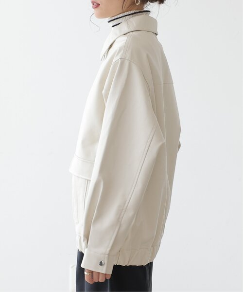 frames RAY CASSIN（フレームスレイカズン）の「合皮ブルゾン（ブルゾン・レディース・ブラック/ダークブラウン/キナリ・FREE）」の16枚目の写真