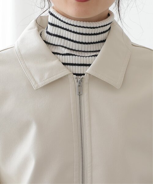 frames RAY CASSIN（フレームスレイカズン）の「合皮ブルゾン（ブルゾン・レディース・ブラック/ダークブラウン/キナリ・FREE）」の19枚目の写真