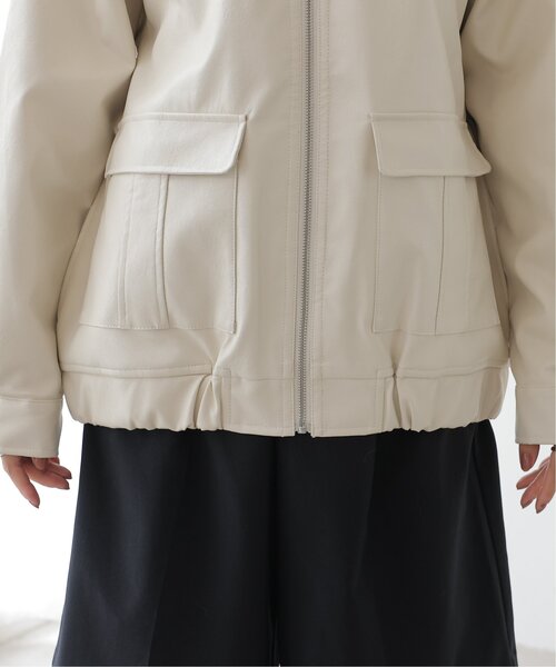 frames RAY CASSIN（フレームスレイカズン）の「合皮ブルゾン（ブルゾン・レディース・ブラック/ダークブラウン/キナリ・FREE）」の22枚目の写真