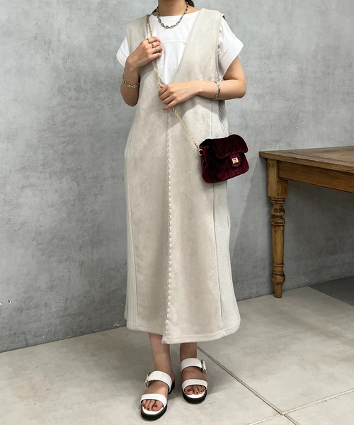 un dix cors（アンディコール）の「チェーンベロアキルティングバッグ（ショルダーバッグ・レディース・ボルドー/ブラック/ピンクベージュ/イエロー・FREE）」の13枚目の写真