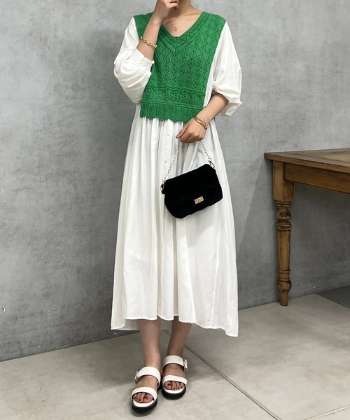 un dix cors（アンディコール）の「チェーンベロアキルティングバッグ（ショルダーバッグ・レディース・ボルドー/ブラック/ピンクベージュ/イエロー・FREE）」の5枚目の写真