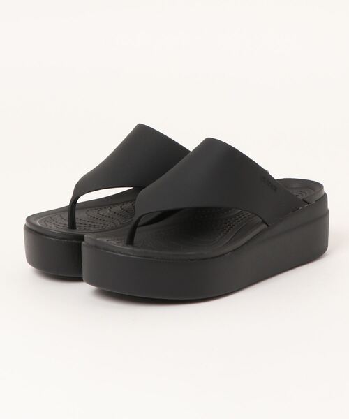 「新品」Crocs サンダル ブルックリン フリップ ロー ウェッジ レディース crocs クロックス CROCS サンダル シューズ レディース