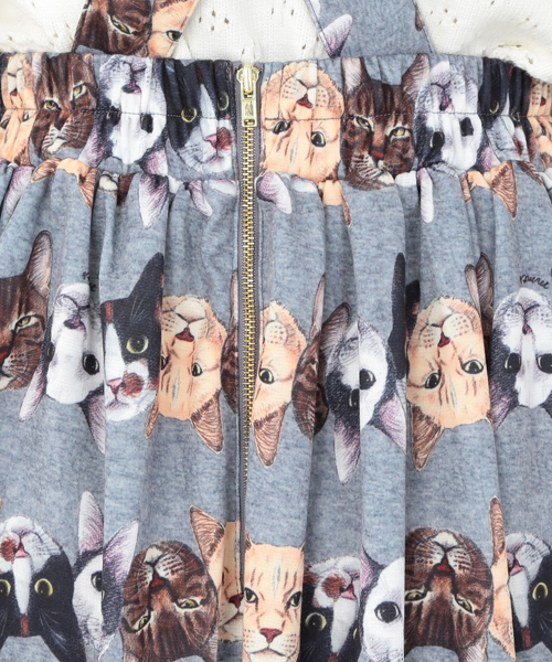 mmts（マミタス）の「mmts / 猫ボーダー サス付 スカート（スカート・レディース・グレー・ONE SIZE）」の8枚目の写真