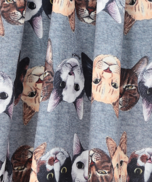 mmts（マミタス）の「mmts / 猫ボーダー サス付 スカート（スカート・レディース・グレー・ONE SIZE）」の12枚目の写真