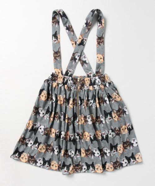 mmts（マミタス）の「mmts / 猫ボーダー サス付 スカート（スカート・レディース・グレー・ONE SIZE）」の15枚目の写真