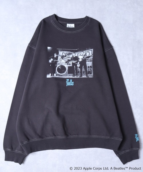 The Beatles(ザビートルズ)の「【THE BEATLES / ザ ビートルズ】フォトプリントスウェットプルオーバー(スウェット・レディース・チャコールグレー/オフホワイト・X-LARGE/LARGE/MEDIUM)」の6枚目の写真