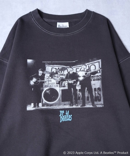 The Beatles(ザビートルズ)の「【THE BEATLES / ザ ビートルズ】フォトプリントスウェットプルオーバー(スウェット・レディース・チャコールグレー/オフホワイト・X-LARGE/LARGE/MEDIUM)」の8枚目の写真