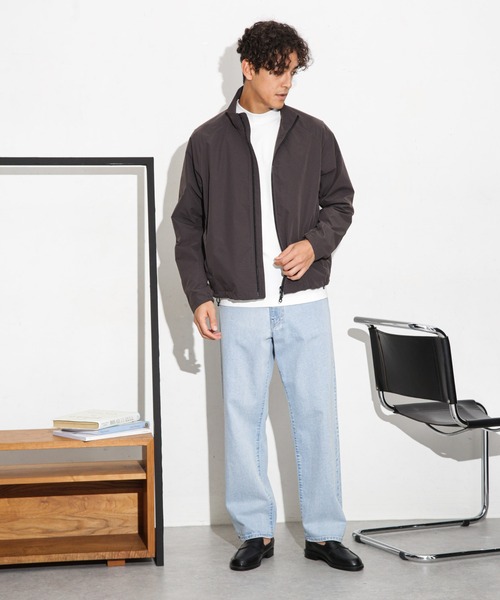 NANO universe(ナノユニバース)の「アンチスメルモックネックTシャツ 長袖(Tシャツ/カットソー・メンズ・ブルーグリーン/ホワイト/モカ/スミクロ・S/M/L/XL)」の11枚目の写真