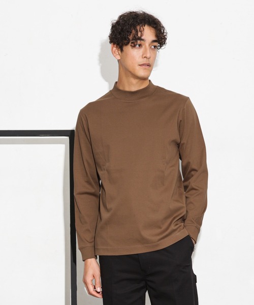 NANO universe(ナノユニバース)の「アンチスメルモックネックTシャツ 長袖(Tシャツ/カットソー・メンズ・ブルーグリーン/ホワイト/モカ/スミクロ・S/M/L/XL)」の20枚目の写真