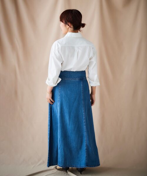 le.coeur blanc（ルクールブラン）の「デニムフレアロングスカート（デニムスカート・レディース・ブルー/ブラック・36/38）」の18枚目の写真