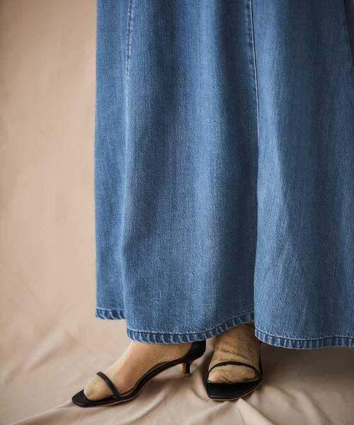 le.coeur blanc（ルクールブラン）の「デニムフレアロングスカート（デニムスカート・レディース・ブルー/ブラック・36/38）」の21枚目の写真
