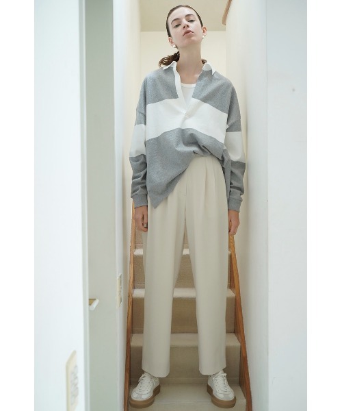 CLANE（クラネ）の「BASIC TUCK PANTS（その他パンツ・レディース・ブラック/ブラウン/アイボリー/ミント・0/1/2）」の2枚目の写真