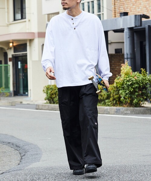 FREAK'S STORE(フリークスストア)の「限定展開 Dickies×FREAK'S STORE/ディッキーズ 別注 ワイドシルエット ダブルニー イージーカーゴパンツ(カーゴパンツ・メンズ・ブラック/オリーブ・SMALL/MEDIUM/LARGE)」の17枚目の写真