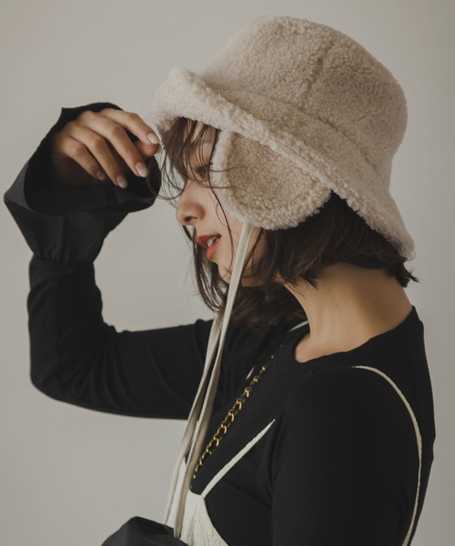 rectangle（レクタングル）の「イアマフボアバケットハット（ハット・レディース・ブラック/モカ/アイボリー・FREE）」の15枚目の写真