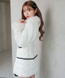 LIPSERVICE（リップサービス）の「バイカラーキルティング中綿コート