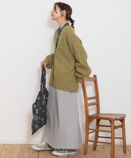 【セール】あぜ編みVネックカーディガン（ニット/セーター）｜POU DOU DOU（プードゥドゥ）