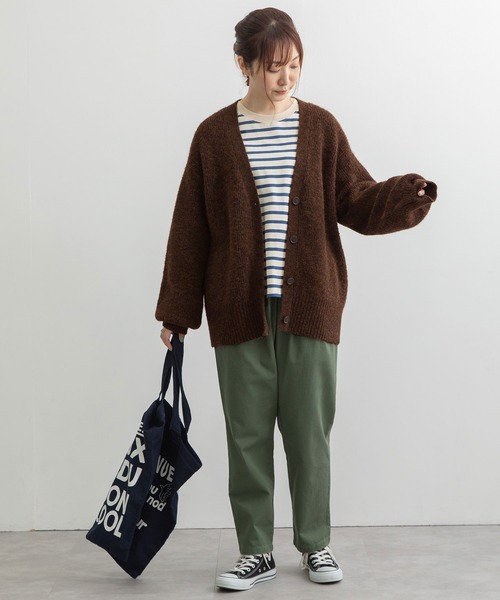 【セール】あぜ編みVネックカーディガン（ニット/セーター）｜POU DOU DOU（プードゥドゥ）