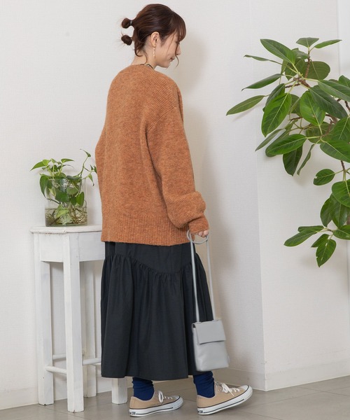 【セール】あぜ編みVネックカーディガン（ニット/セーター）｜POU DOU DOU（プードゥドゥ）