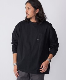 SHIPS | 【WEB限定】SHIPS:〈汗染み防止加工〉ワンポイントロゴ ビッグシルエットヘビーウェイトTシャツ(Tシャツ/カットソー)