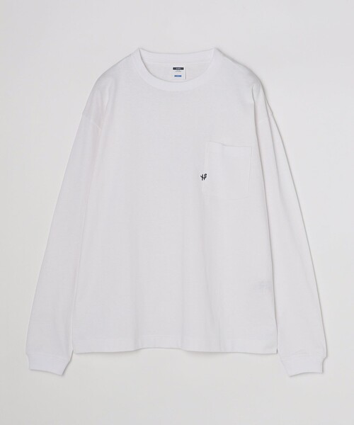 SHIPS（シップス）の「【WEB限定】SHIPS:〈汗染み防止加工〉ワンポイントロゴ ビッグシルエットヘビーウェイトTシャツ（Tシャツ/カットソー・メンズ・グレー/ベージュ/ネイビー/ホワイト/ブラック/ホワイト系/チャコールグレー/オフホワイト・MEDIUM/X-LARGE/LARGE/SMALL）」の12枚目の写真