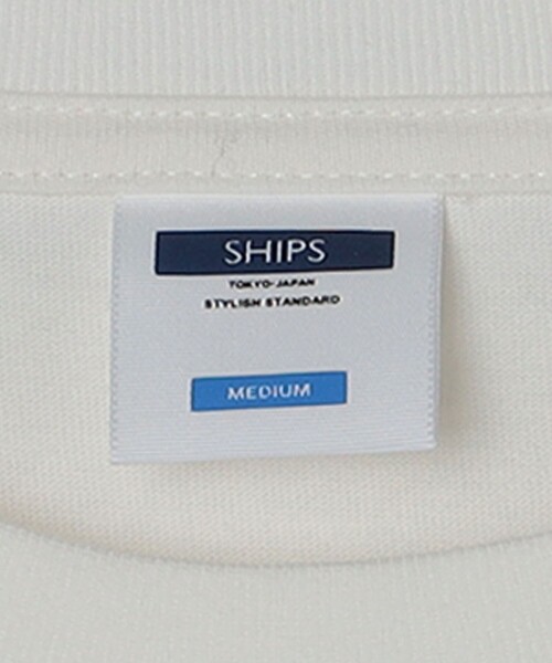 SHIPS（シップス）の「【WEB限定】SHIPS:〈汗染み防止加工〉ワンポイントロゴ ビッグシルエットヘビーウェイトTシャツ（Tシャツ/カットソー・メンズ・グレー/ベージュ/ネイビー/ホワイト/ブラック/ホワイト系/チャコールグレー/オフホワイト・MEDIUM/X-LARGE/LARGE/SMALL）」の19枚目の写真