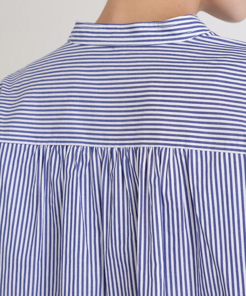 N.(N. Natural Beauty Basic)(エヌエヌナチュラルビューティーベーシック)の「◆フレアカフスチュニックブラウス(シャツ/ブラウス・レディース・オフホワイト/ブルー/ストライプ・MEDIUM)」の19枚目の写真